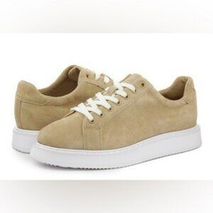 Ralph Lauren Angeline 4 Trainers Tan Suede Low-Top Sneakers Lace-Up Closure - US